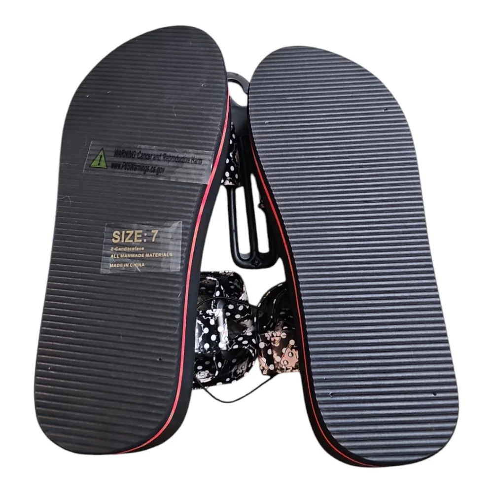 SALE! Betty Boop Black Polkadot Velcro Strappy Platform Sandals NWT